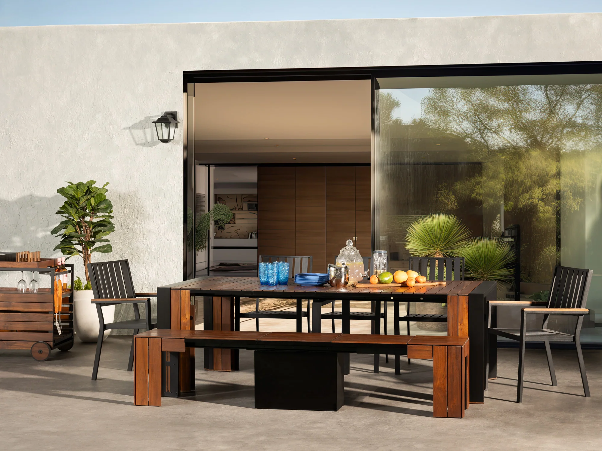 Transformer Outdoor Bar Cart - Panel Storage - Image 3